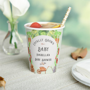 Regionaler Babygemüse-Markts Babyparty Pappbecher