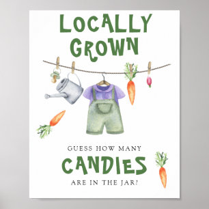 regionaler Babyshower - rate wie viele Süßigkeiten Poster