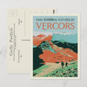 Regionalpark Vercors farbige Abbildung Frankreich Postkarte
