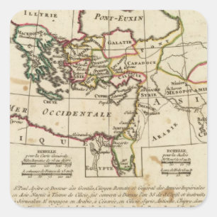 Regionen, Plätze im neuen Testament Quadratischer Aufkleber