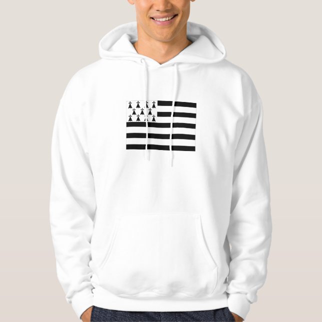 Regionsflagge Bretagne Bretagne Frankreich Hoodie (Vorderseite)