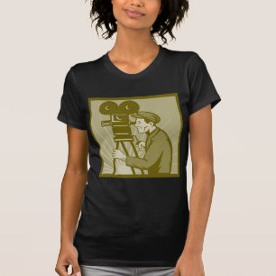 Regisseur einer Vintage-Film- oder Fernsehfilmkame T-Shirt
