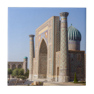 Registan-Platz bei Sonnenuntergang - Samarkand, Us Fliese