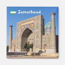 Registan-Platz bei Sonnenuntergang - Samarkand, Us