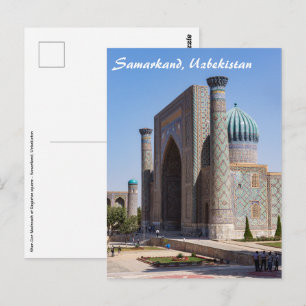 Registan-Platz - Samarkand, Usbekistan, Asien Postkarte