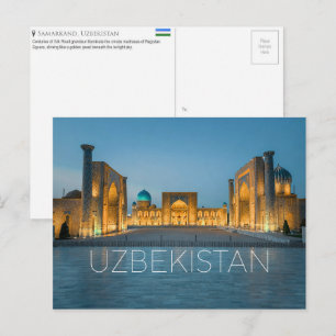 Registan, Samarkand, Usbekistan Reise-Postkarte Postkarte