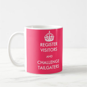 Register-Besucher und Herausforderung Tailgaters Tasse