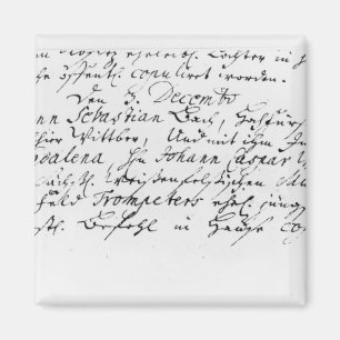 Register der Hochzeit von Bach zu Anna Magnet