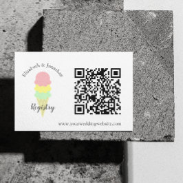 Register für das aufgetauchte Eiscreme-Brautparty Begleitkarte