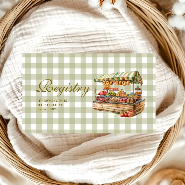 Register für grüne Bauern Market Baby Showroom Begleitkarte (Von Creator hochgeladen)