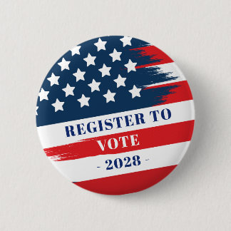 Register to Vote US Flag Button