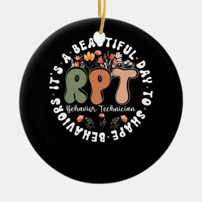 Registered Behavior Technician RBT Verhalten Thera Keramik Ornament (Vorne)