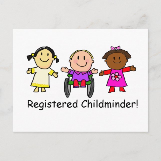 Registered Childminder Postkarte (Vorderseite)