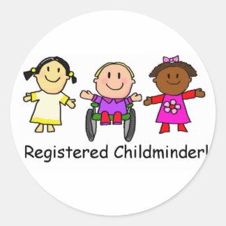 Registered Childminder Runder Aufkleber