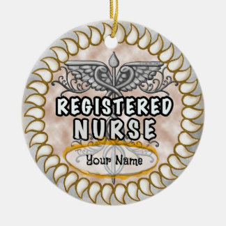Registered Nurse Caduceus Keramik Ornament