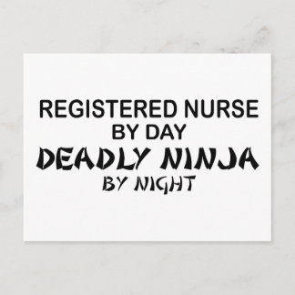 Registered Nurse Deadly Ninja Postkarte