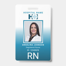 Registered Nurse ID Identification Name Foto Blue