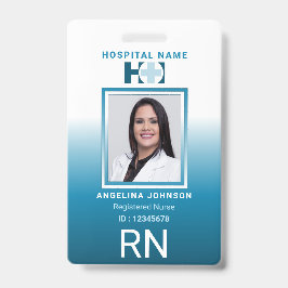 Registered Nurse ID Identification Name Foto Blue Ausweis