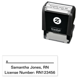 Registered Nurse License Number Name Signline Permastempel