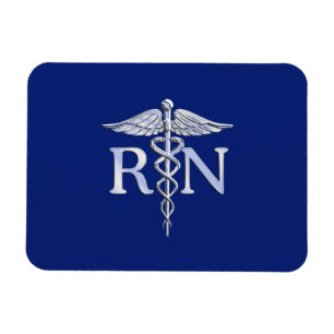 Registered Nurse RN Caduceus auf Navy Blue Decor Magnet