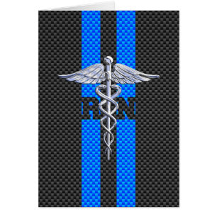 Registered Nurse RN Caduceus Carbon Fibre Decor