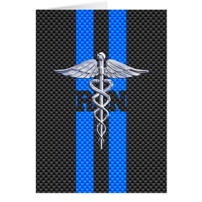 Registered Nurse RN Caduceus Carbon Fibre Decor (Vorne)