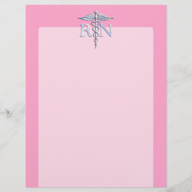 Registered Nurse RN Caduceus on Light Pink Decor (Vorderseite)