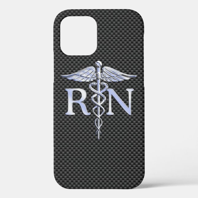 Registered Nurse RN Caduceus Snakes Decor Case-Mate iPhone Hülle (Rückseite)