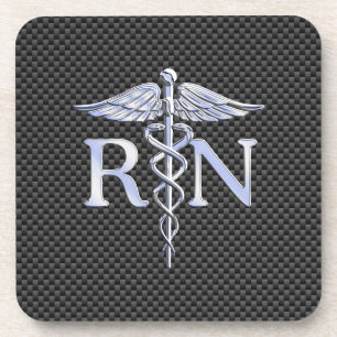 Registered Nurse RN Caduceus Snakes Decor Getränkeuntersetzer
