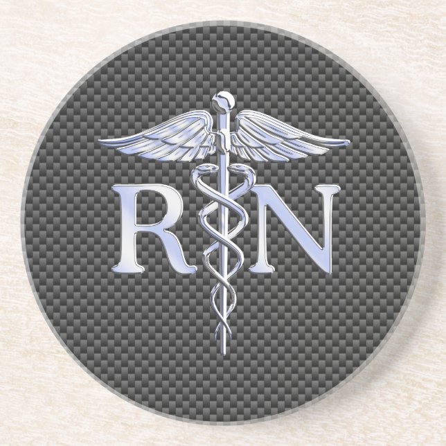 Registered Nurse RN Caduceus Snakes Decor Getränkeuntersetzer (Vorne)