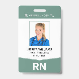 Registered Nurse RN Employee ID Abzeichen Ausweis