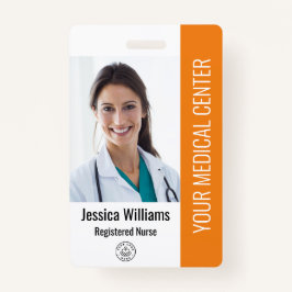 Registered Nurse RN Employee ID Orange Ausweis