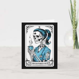 Registered Nurse Tarot Card Skeleton Nurse Hallowo Karte