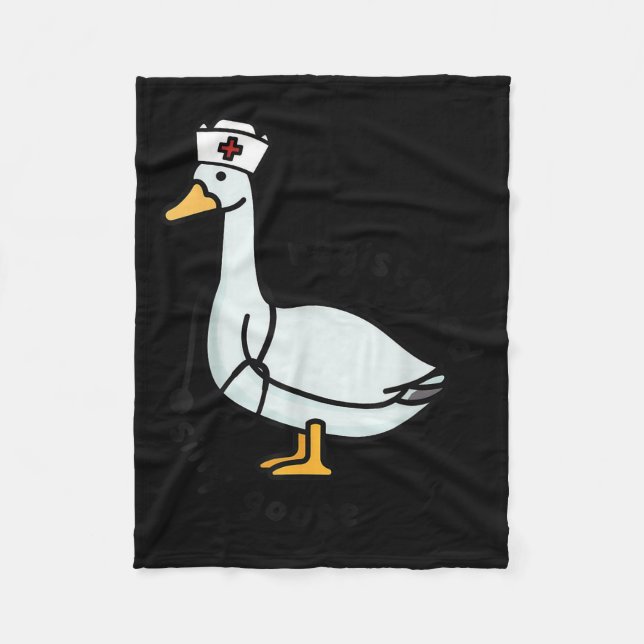 Registered Silly Goose Rn Nurse Stethoscope Nursin Fleecedecke (Vorderseite)