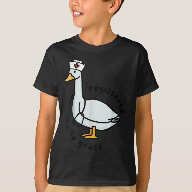 Registered Silly Goose Rn Nurse Stethoscope Nursin T-Shirt (Vorderseite)