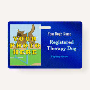 Registered Therapy Dog - Dark Blue Abzeichen Ausweis