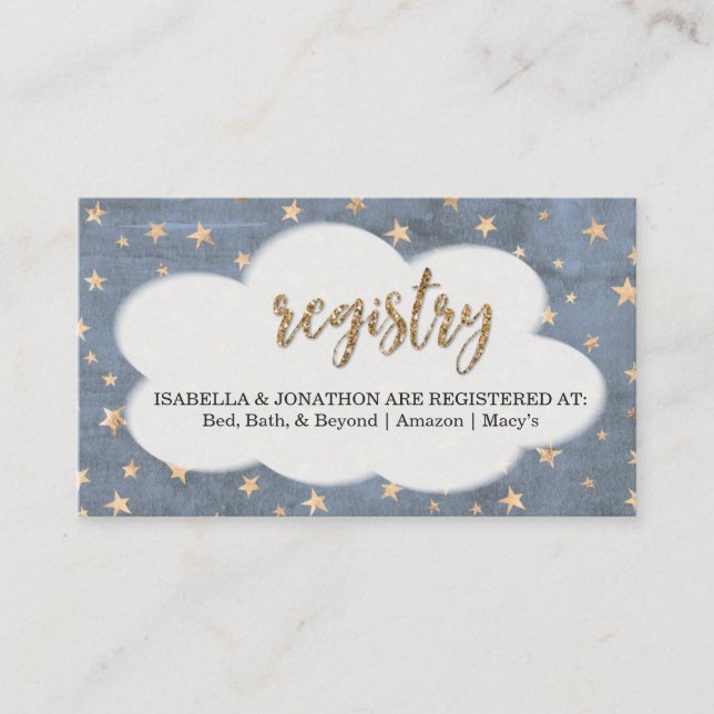 Registereinlage für die Kinderdusche von Jungen Begleitkarte (Vorderseite)