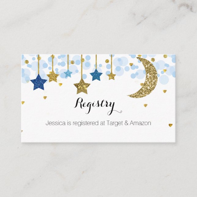 Registereintrag für Sterne und Mond Begleitkarte (Vorderseite)