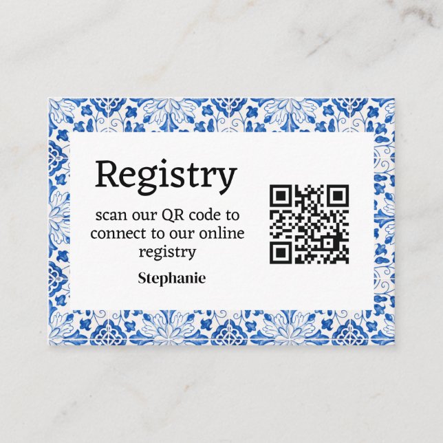 Registereintragung für portugiesisches Brautparty Begleitkarte (Vorderseite)