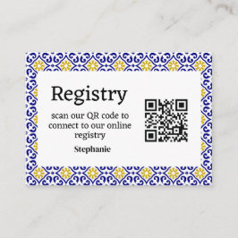 Registereintragung für portugiesisches Brautparty Begleitkarte