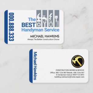 Registerkarte "beruflich Stylish Handyman Tools" Visitenkarte