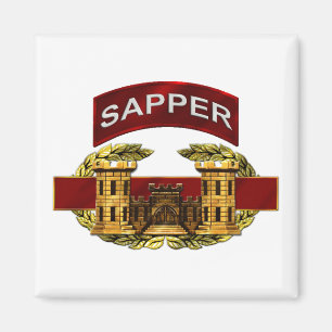 Registerkarte "Sapper" mit dem Abzeichen "Combat E Magnet