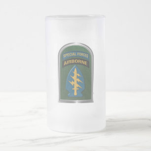 Registerkarte "Spezialstreitkräfte" und Patch-Gesc Mattglas Bierglas