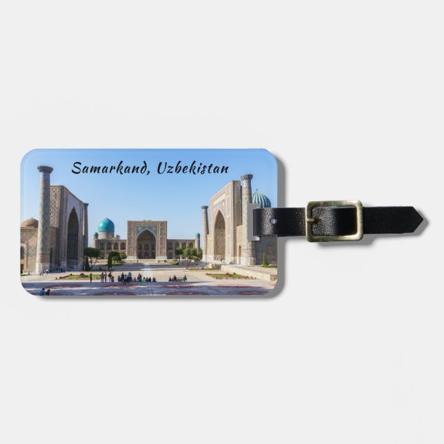 Registerplatz - Samarkand, Usbekistan, Asien Gepäckanhänger (Vorderseite horizontal)