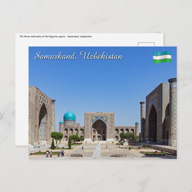 Registerplatz - Samarkand, Usbekistan, Asien Postkarte (Vorne/Hinten)