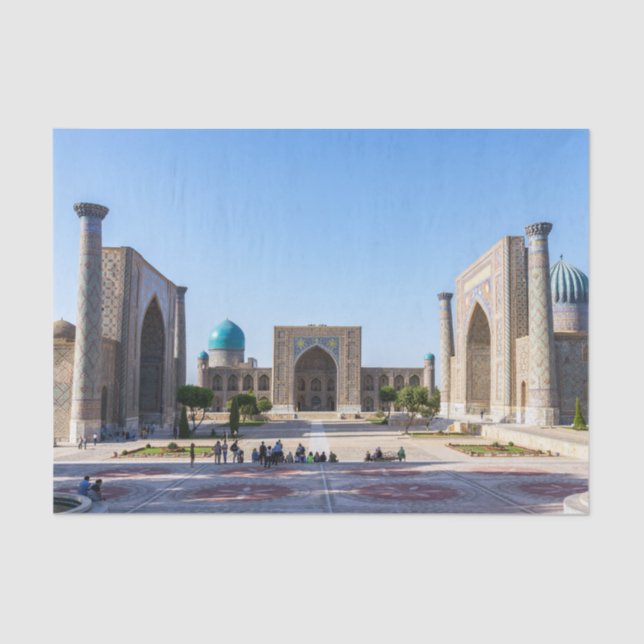 Registerplatz - Samarkand, Usbekistan, Asien Seidenpapier (Vorderseite)
