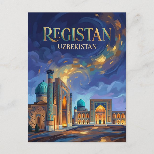 Registhan-Platz Usbekistan Postkarte (Vorderseite)