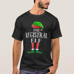Registrar Elf Funny Matching Pajama Group Christma T-Shirt