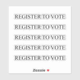 Registrieren Sie sich für die Wahl schwarz elegant Aufkleber