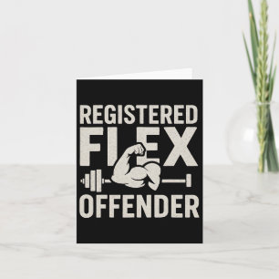 Registriert Flex Offender Funny Gym Workout Bodybu Karte